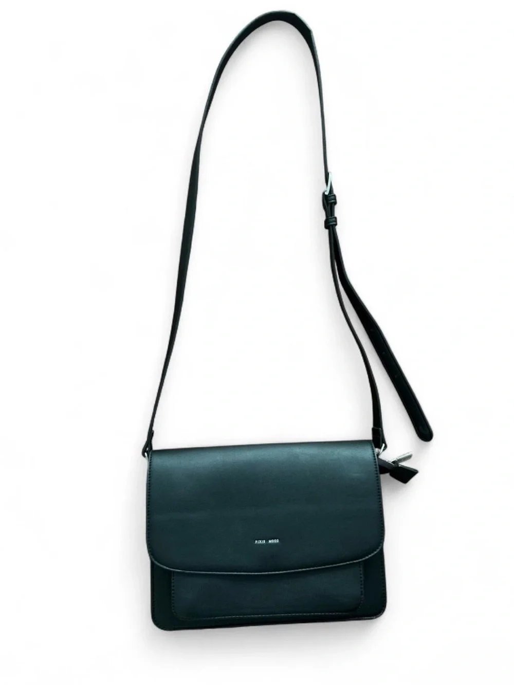 Pixie Mood Minimalist Black Vegan Leather Crossbody Bag